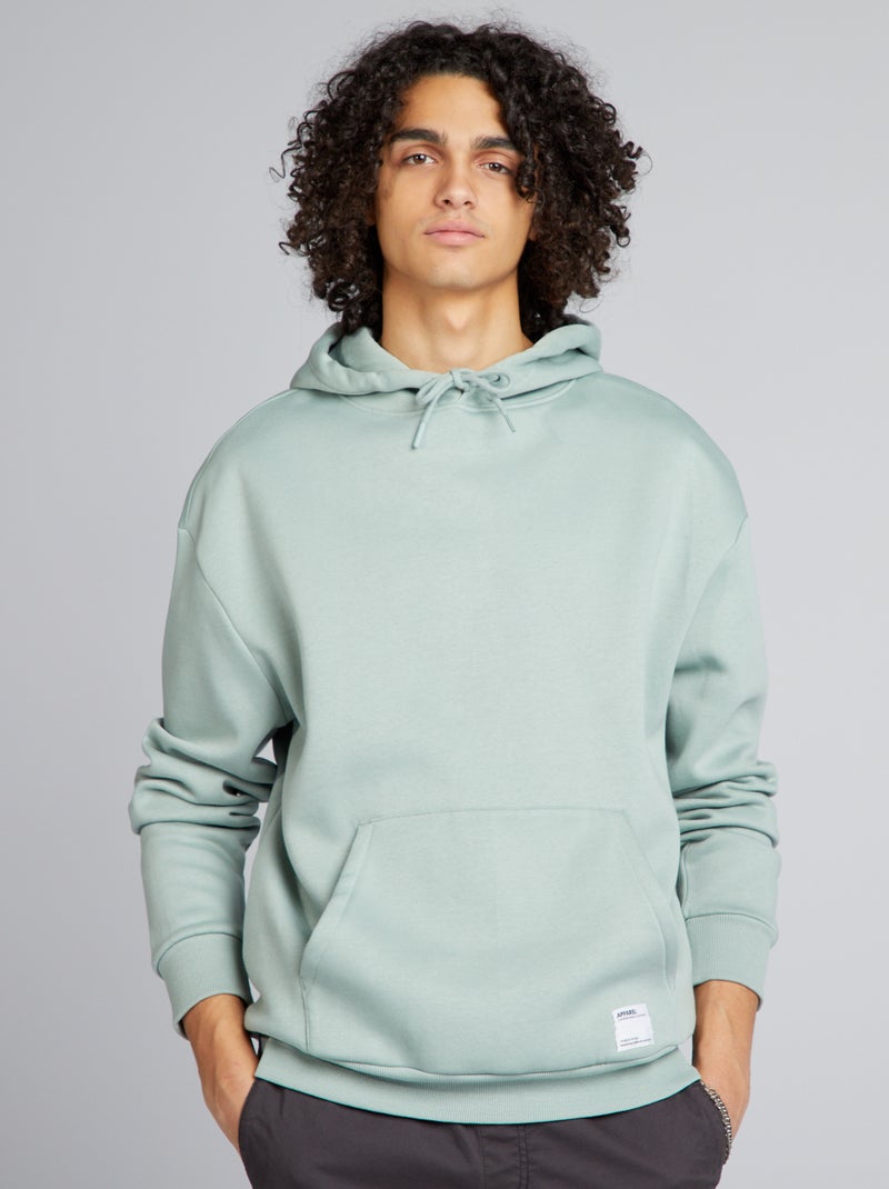 Sweatshirt com capuz VERDE - Kiabi