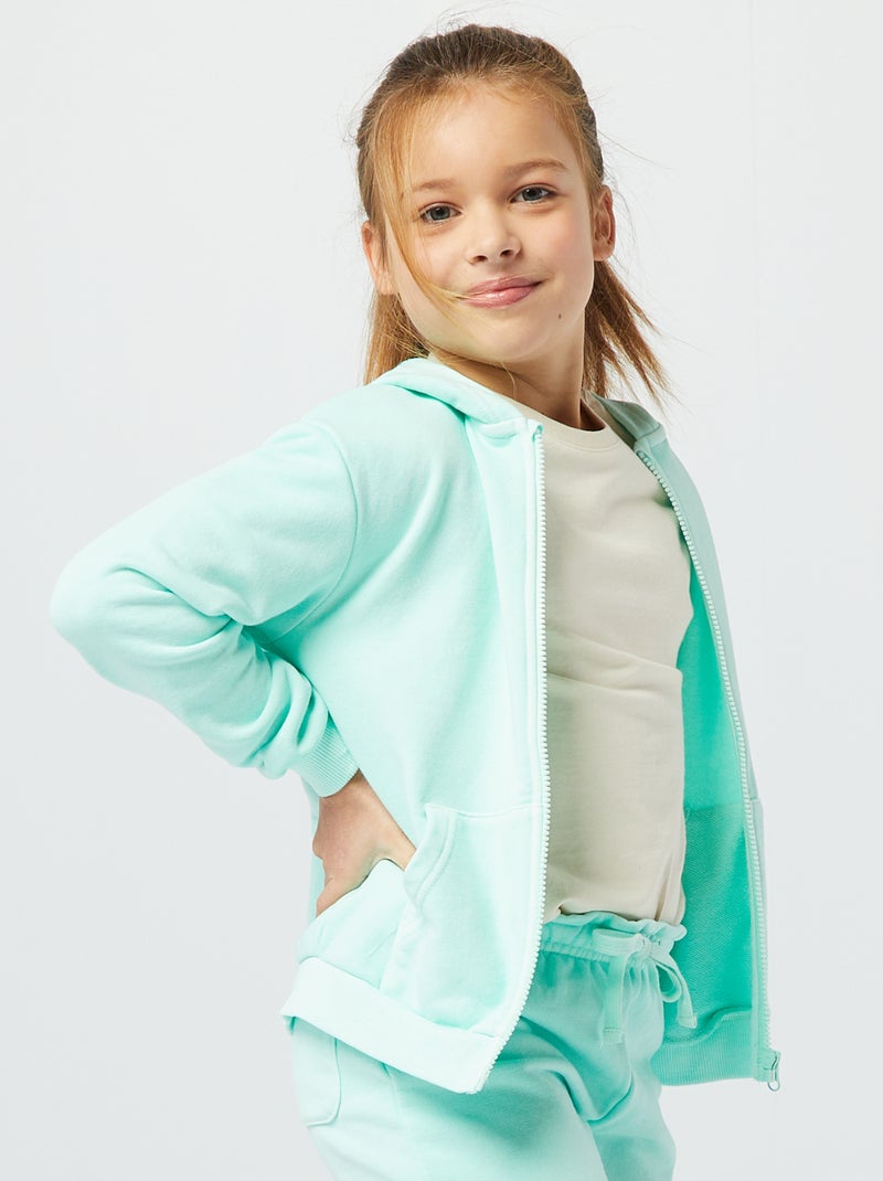 Sweatshirt com capuz Verde - Kiabi