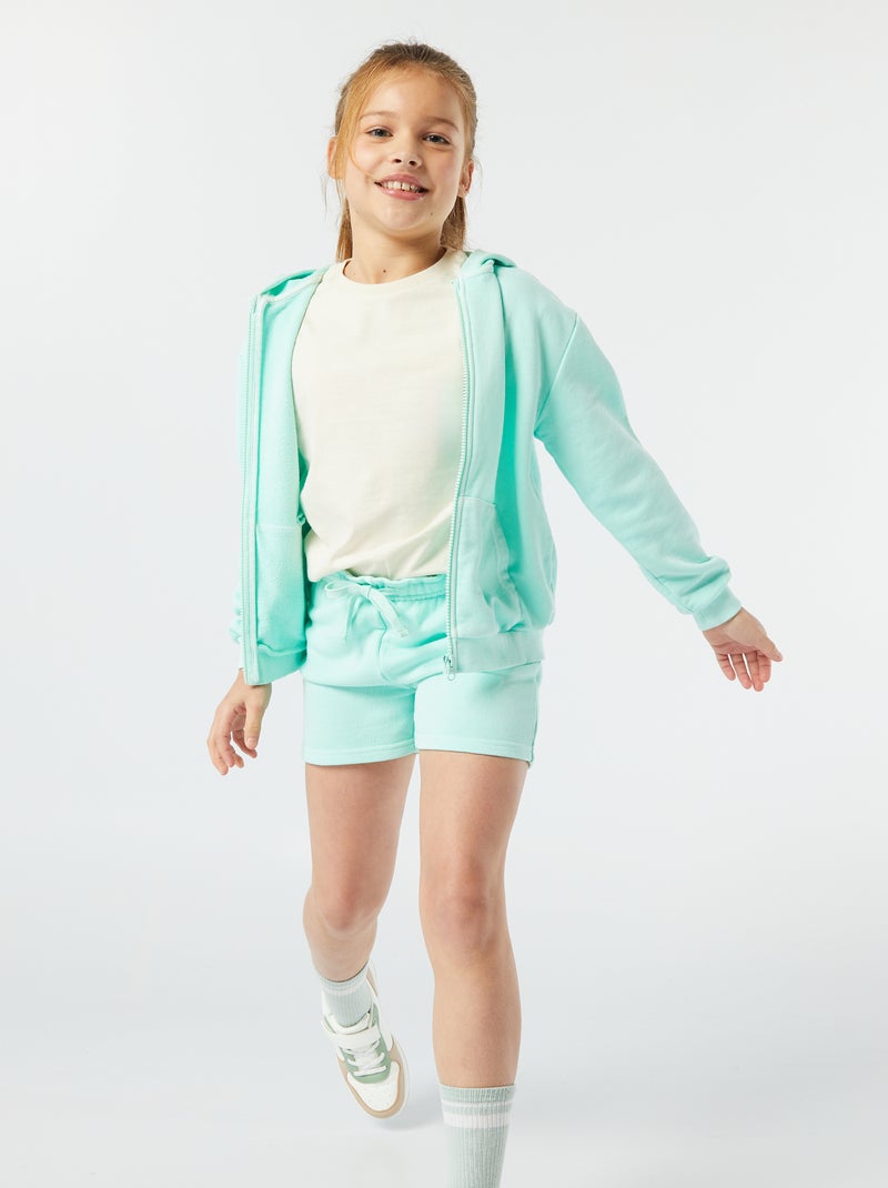 Sweatshirt com capuz Verde - Kiabi