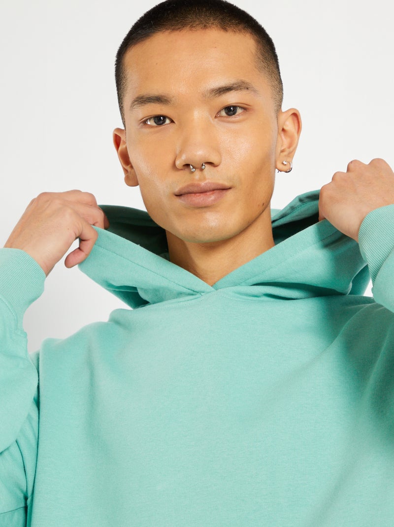 Sweatshirt com capuz VERDE - Kiabi