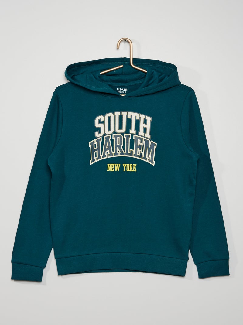 Sweatshirt com capuz VERDE - Kiabi