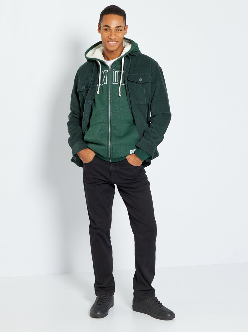 Sweatshirt com capuz VERDE - Kiabi