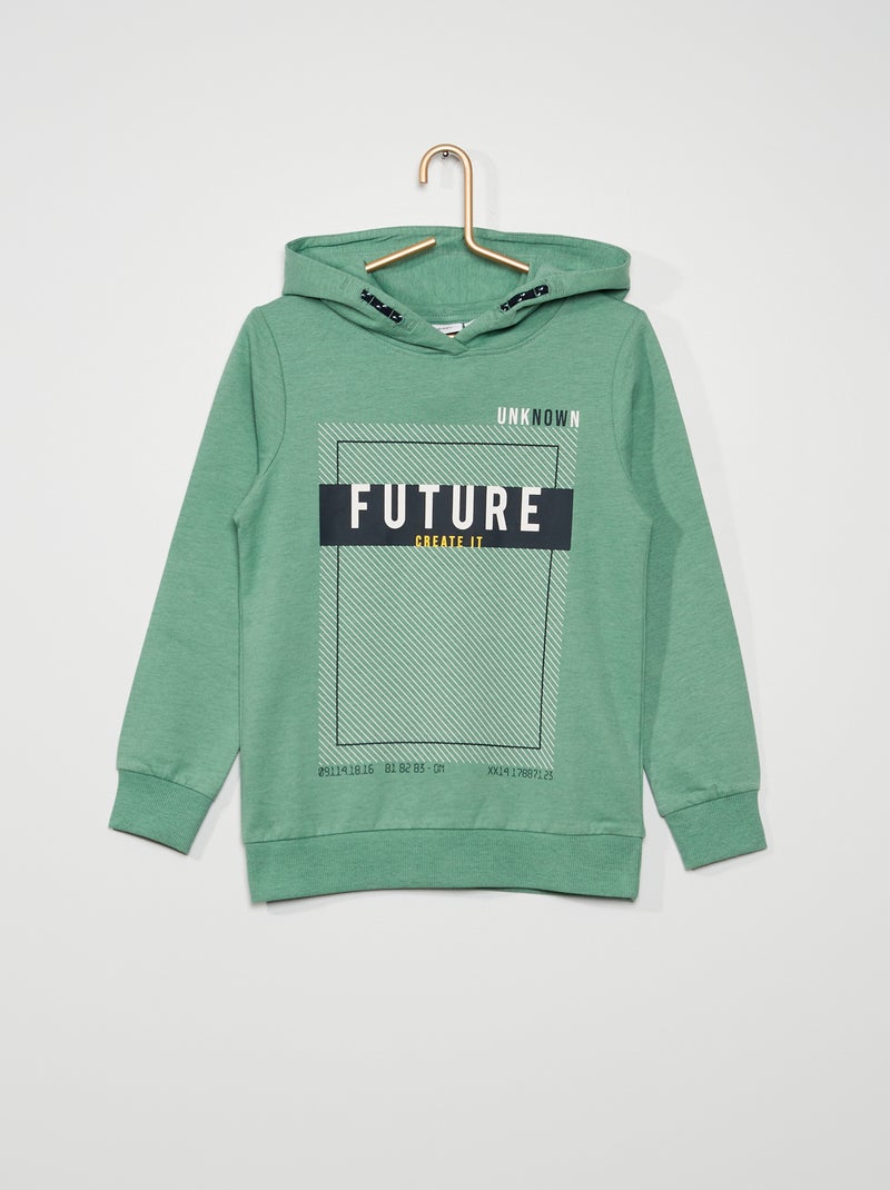 Sweatshirt com capuz Verde - Kiabi