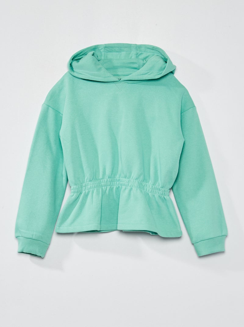 Sweatshirt com capuz VERDE - Kiabi