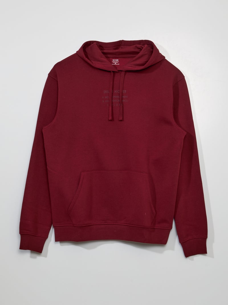 Sweatshirt com capuz VERMELHO - Kiabi