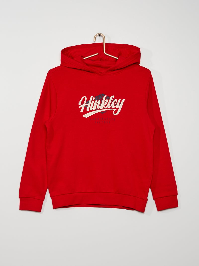 Sweatshirt com capuz VERMELHO - Kiabi