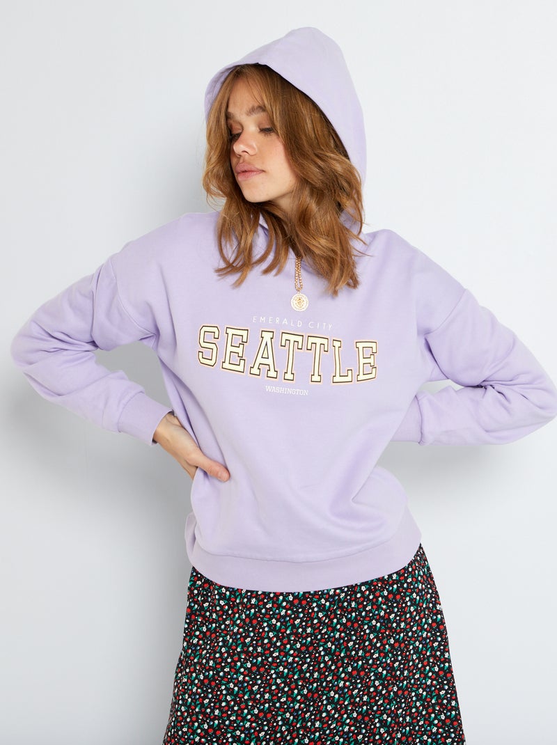 Sweatshirt com capuz VIOLETA - Kiabi