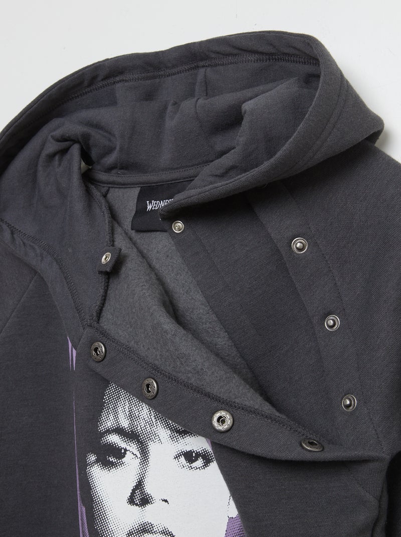 Sweatshirt com capuz 'Wednesday' - coleção "fácil de vestir" PRETO - Kiabi