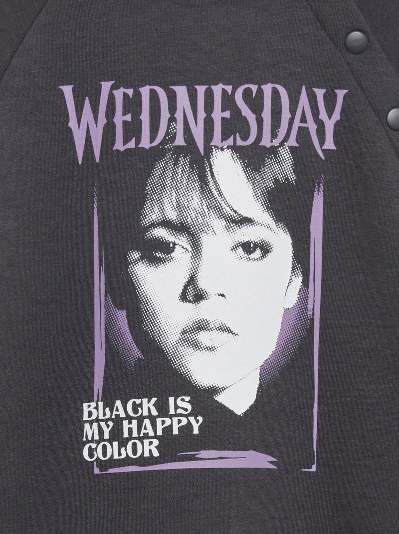 Sweatshirt com capuz 'Wednesday' - coleção "fácil de vestir" PRETO - Kiabi