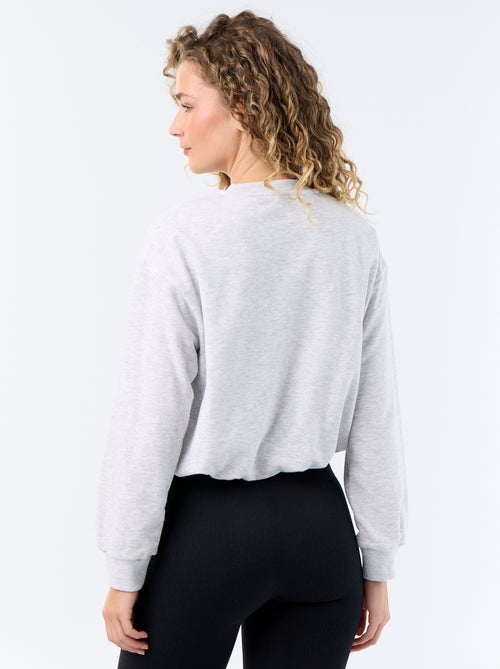 Sweatshirt com corte arredondado em felpa - Kiabi