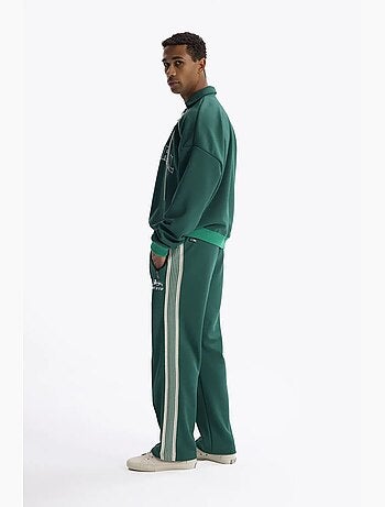 Sweatshirt com decote com cordão e estampado giesto
