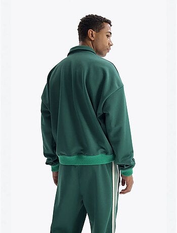 Sweatshirt com decote com cordão e estampado giesto