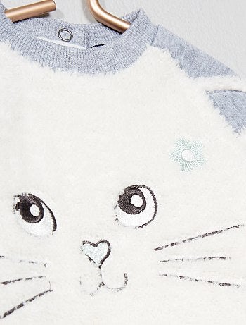 Sweatshirt com desenho 'gato' - Kiabi