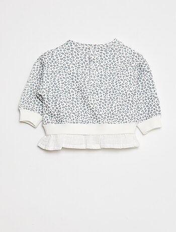 Sweatshirt com efeito 2 em 1 na base