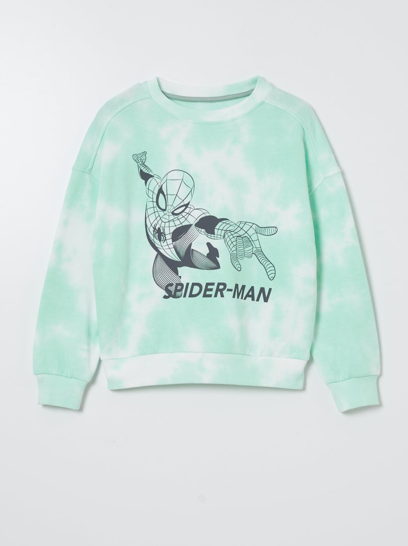 Sweatshirt com efeito tie and dye 'Homem-Aranha' VERDE - Kiabi
