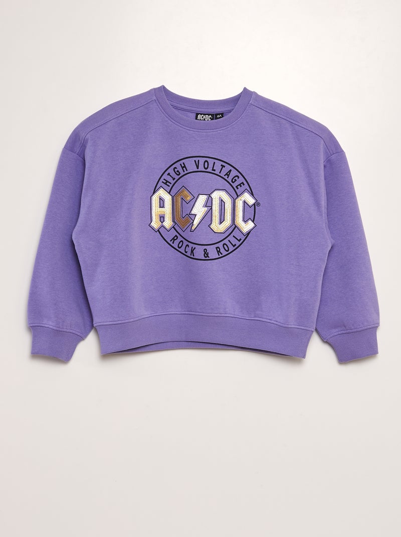 Sweatshirt com estampado 'AC/DC' VIOLETA - Kiabi
