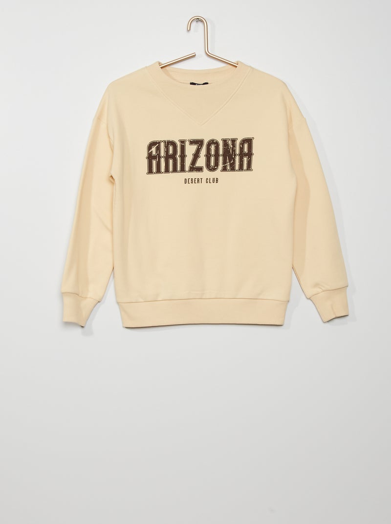 Sweatshirt com estampado 'Arizona' BEGE - Kiabi