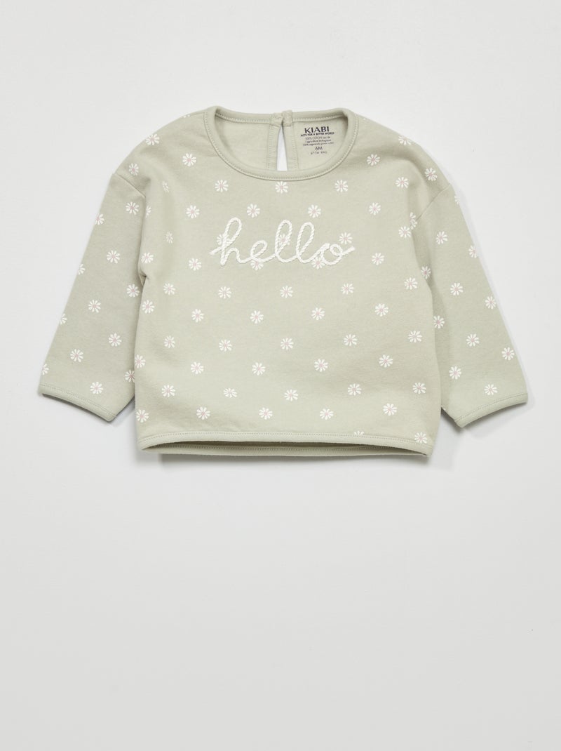 Sweatshirt com estampado AZUL - Kiabi