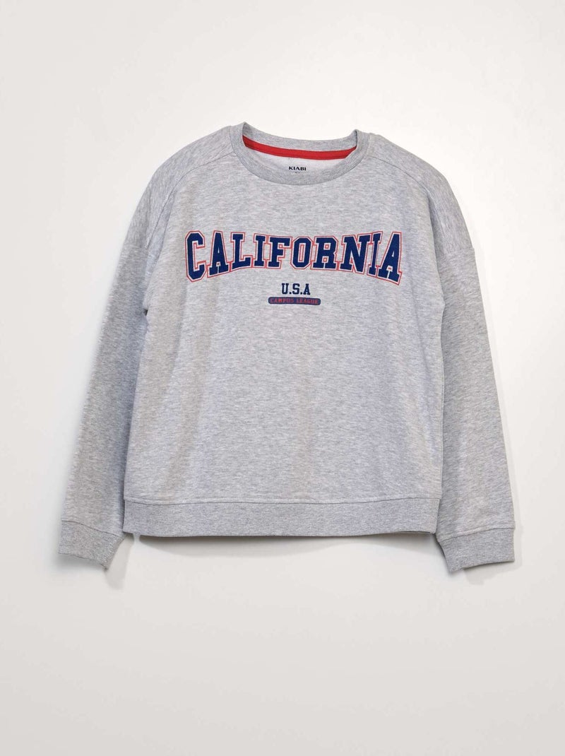 Sweatshirt com estampado cidade americana CINZA - Kiabi
