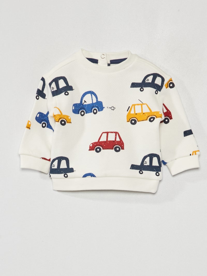 Sweatshirt com estampado de fantasia BRANCO - Kiabi