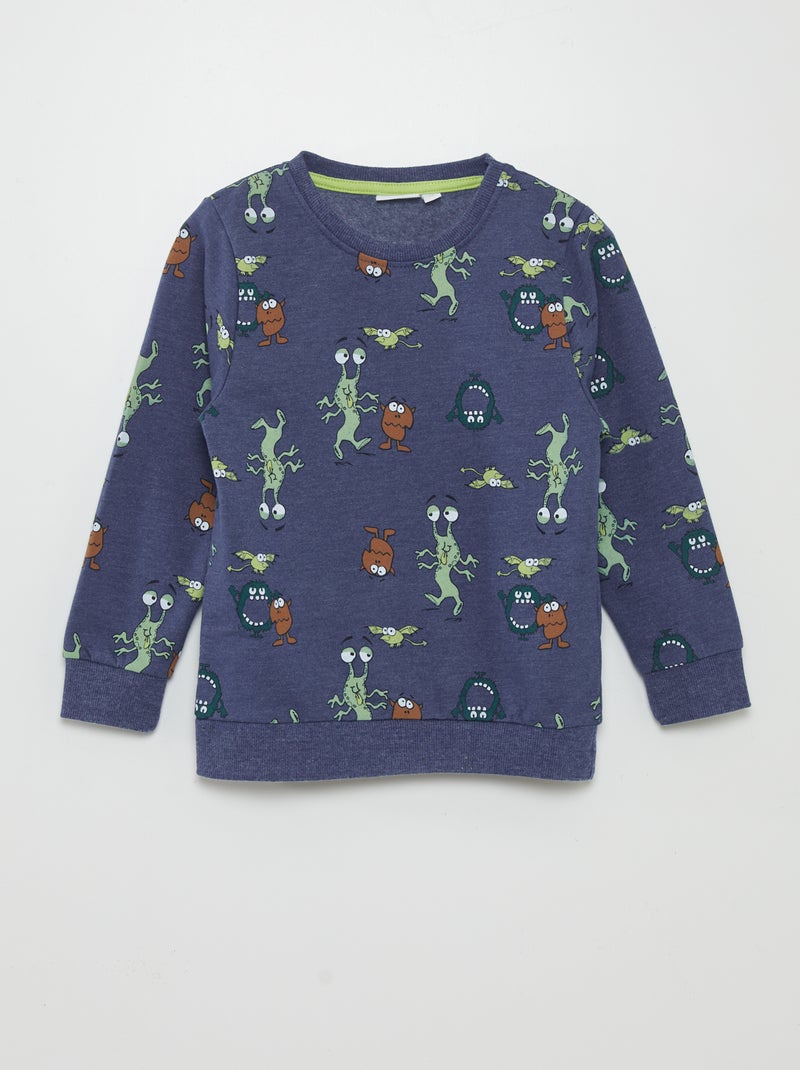 Sweatshirt com estampado de fantasia VERDE - Kiabi