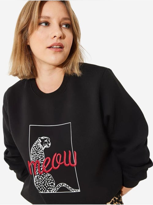 Sweatshirt com estampado de leopardo lucci - Kiabi Sweatshirt com estampado de leopardo lucci - Kiabi