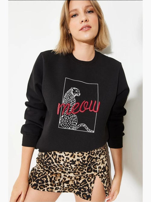 Sweatshirt com estampado de leopardo lucci - Kiabi Sweatshirt com estampado de leopardo lucci - Kiabi