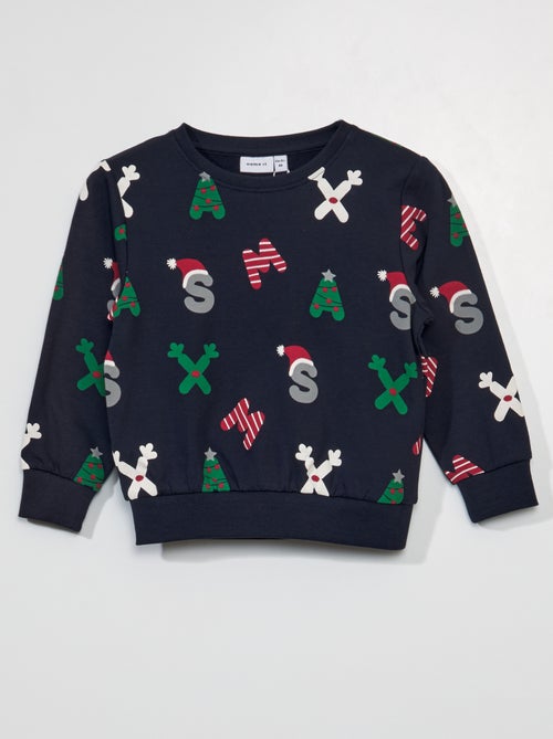 Sweatshirt com estampado de Natal - Kiabi