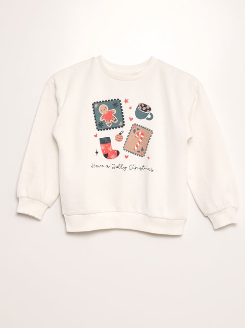 Sweatshirt com estampado de Natal - Kiabi