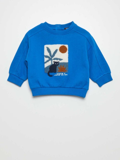 Sweatshirt com estampado em malha borboto - Kiabi