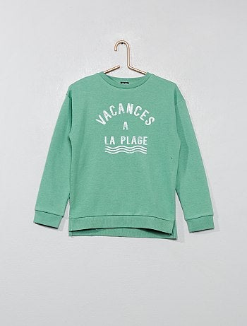Sweatshirt com estampado 'férias' - Kiabi