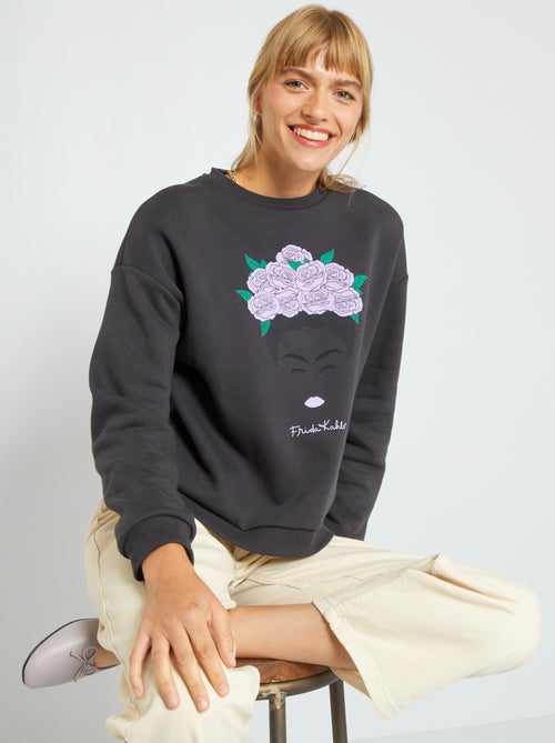 Sweatshirt com estampado 'Frida Kahlo' - Kiabi