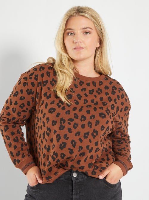 Sweatshirt com estampado 'leopardo' - Kiabi