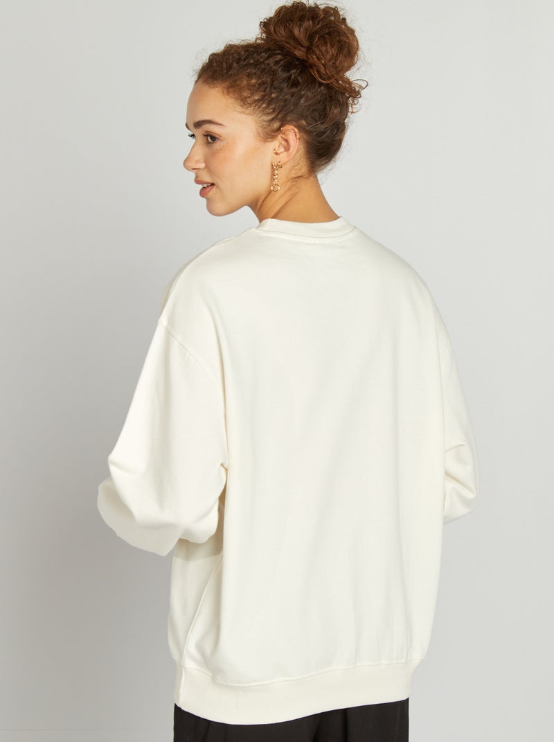 Sweatshirt com estampado 'One Piece' Branco - Kiabi