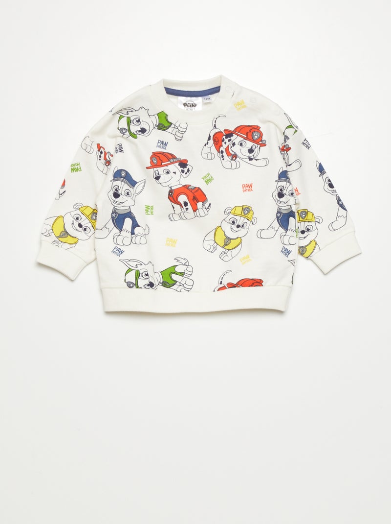 Sweatshirt com estampado 'Patrulha Pata' BEGE - Kiabi