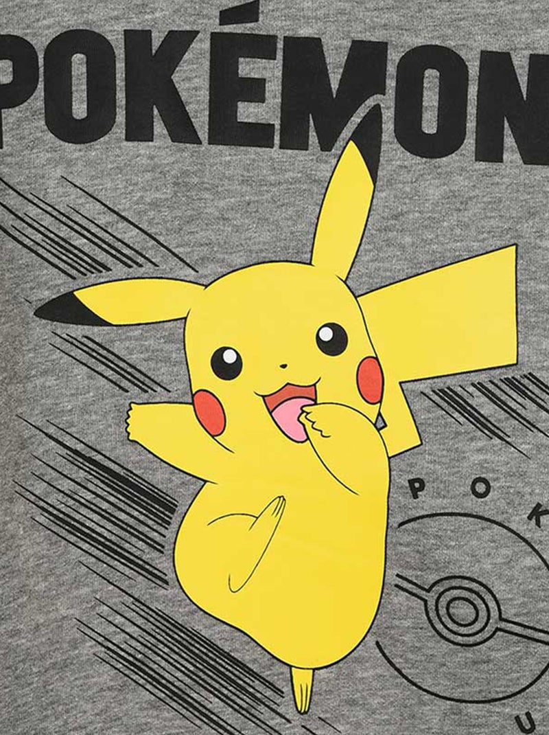 Sweatshirt com estampado 'Pokémon' 'Pikachu' Cinza - Kiabi