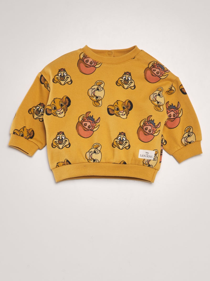 Sweatshirt com estampado 'Simba' AMARELO - Kiabi
