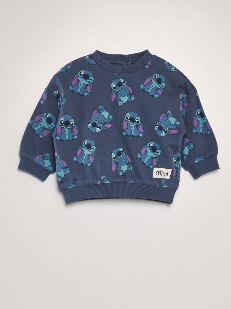 Sweatshirt com estampado 'Stitch' AZUL - Kiabi