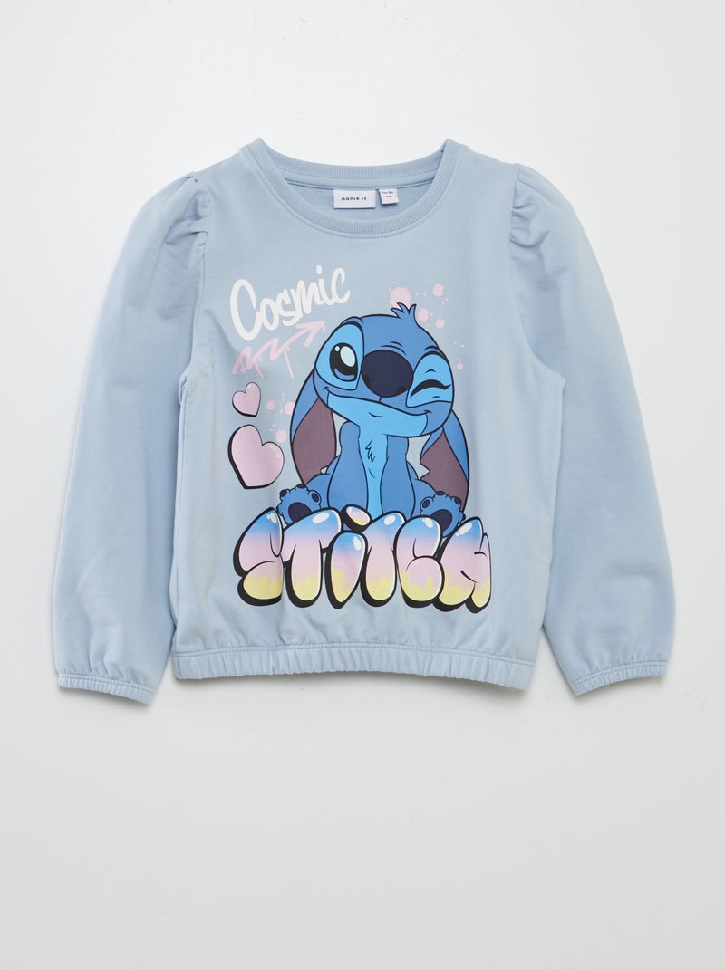 Sweatshirt com estampado 'Stitch' AZUL - Kiabi