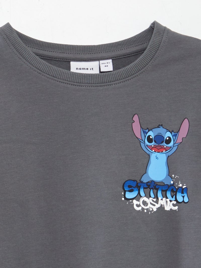 Sweatshirt com estampado 'Stitch' 'Name it' CINZA - Kiabi