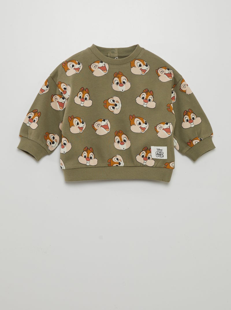 Sweatshirt com estampado 'Tico e Teco' VERDE - Kiabi