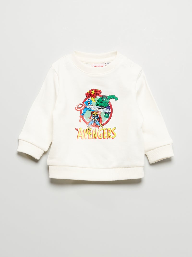 Sweatshirt com estampado ''Vingadores' BRANCO - Kiabi