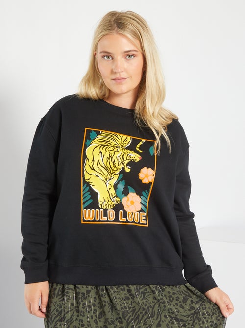 Sweatshirt com estampado 'wild love' - Kiabi