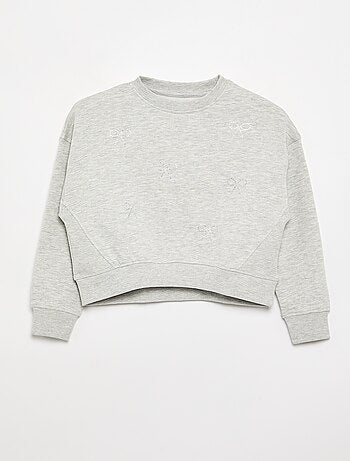 Sweatshirt com estrelas de strass