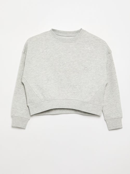 Sweatshirt com estrelas de strass - Kiabi Sweatshirt com estrelas de strass - Kiabi