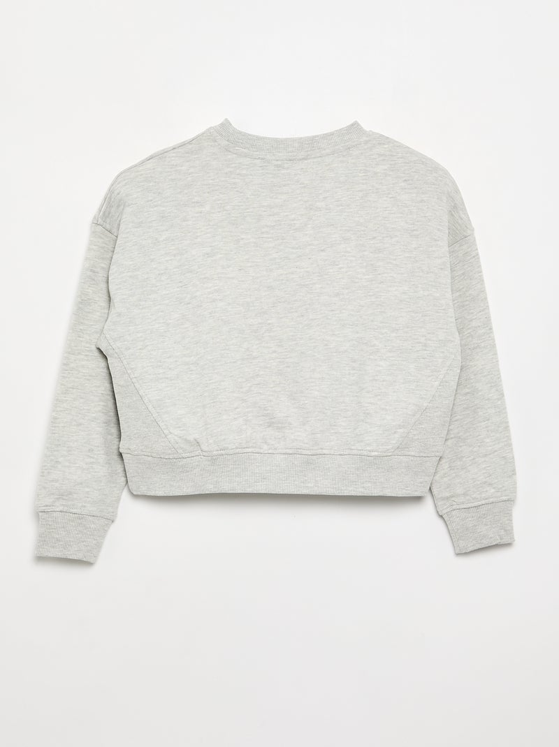 Sweatshirt com estrelas de strass Cinza - Kiabi