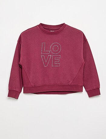 Sweatshirt com estrelas de strass