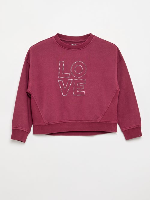 Sweatshirt com estrelas de strass - Kiabi Sweatshirt com estrelas de strass - Kiabi