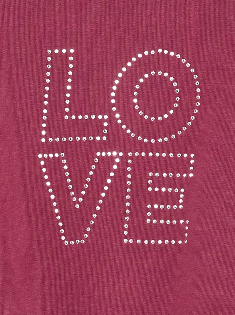 Sweatshirt com estrelas de strass Violeta - Kiabi