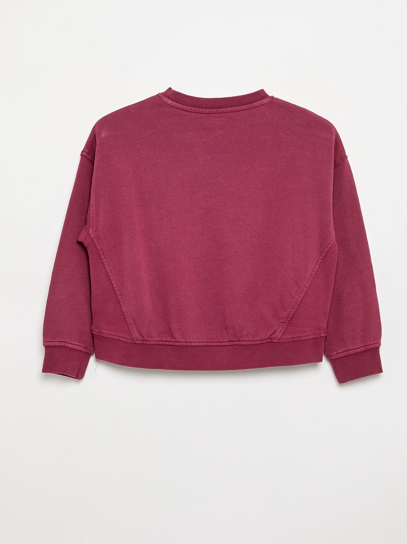 Sweatshirt com estrelas de strass Violeta - Kiabi